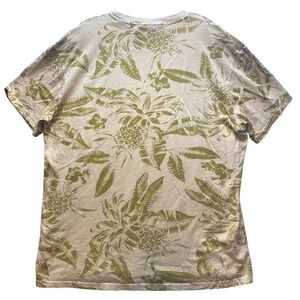 Vintage Hawaiian Shirt Mens 2XL Beige Floral AOP Costal Tropical Beachy Travel‎